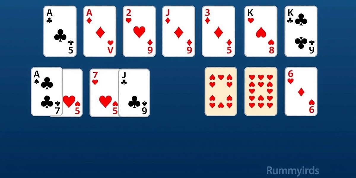 Indian Rummy card sequences and sets showing valid combinations